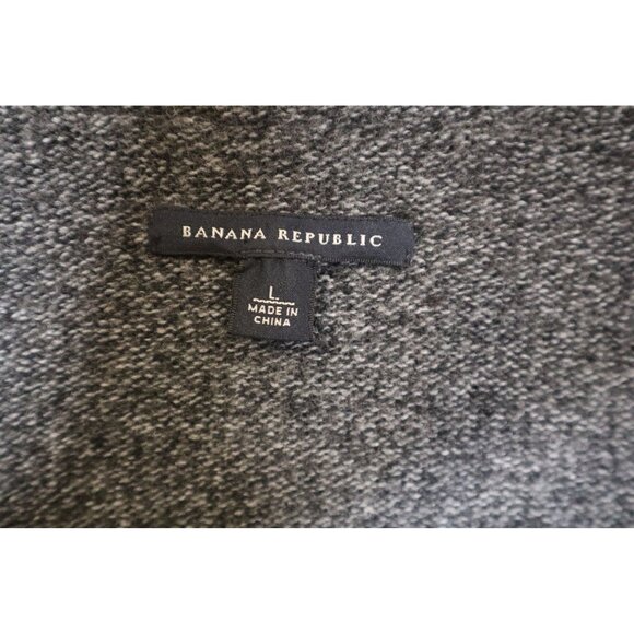 Banana Republic Womens Grey Textured Open Front Cardigan Sweater Size L - Picture 3 of 7